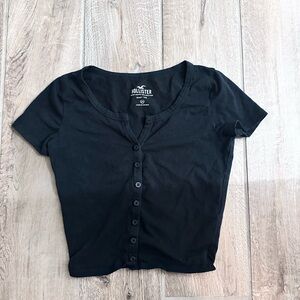 Black Hollister button up top